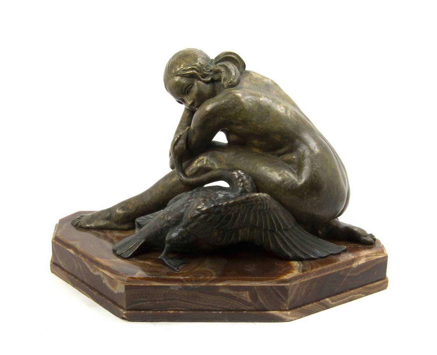 A French Bronze Figural Group, Clarisse Levy-Kinsbourg (b. 1896), Width overall 22 3/8 inches.