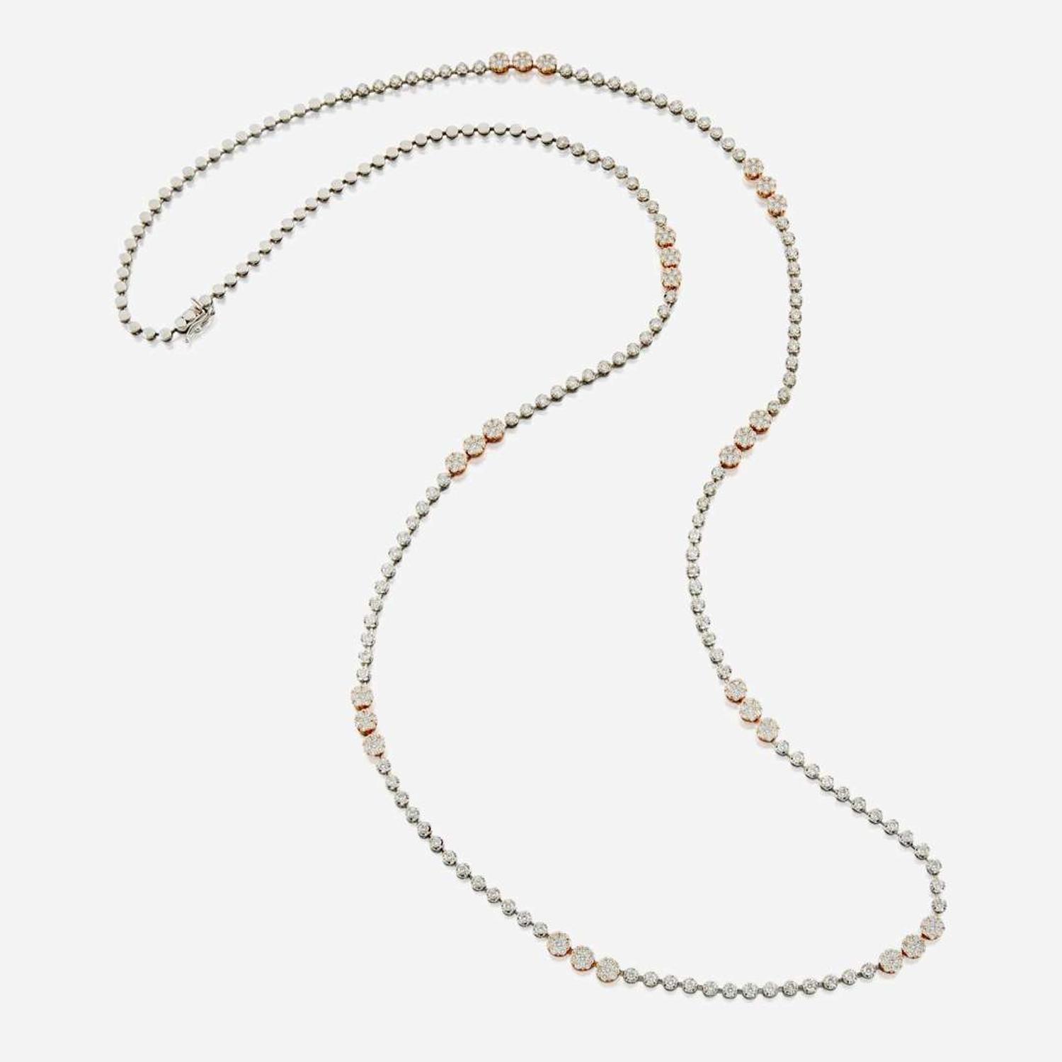 A diamond and bicolor gold necklace, Simon G