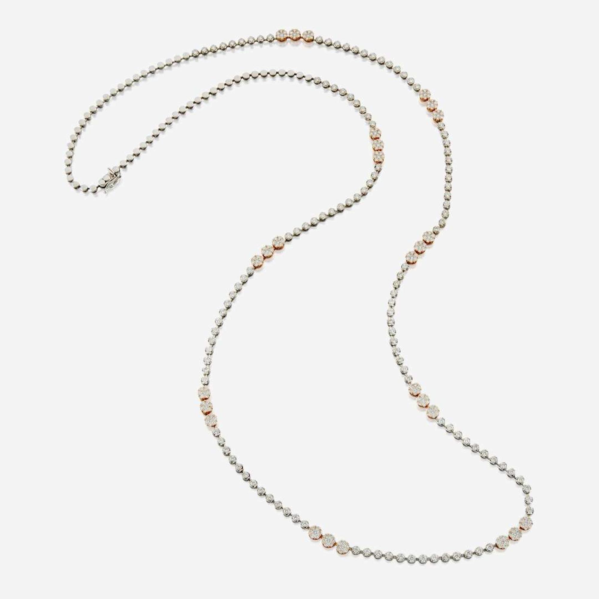 A diamond and bicolor gold necklace, Simon G