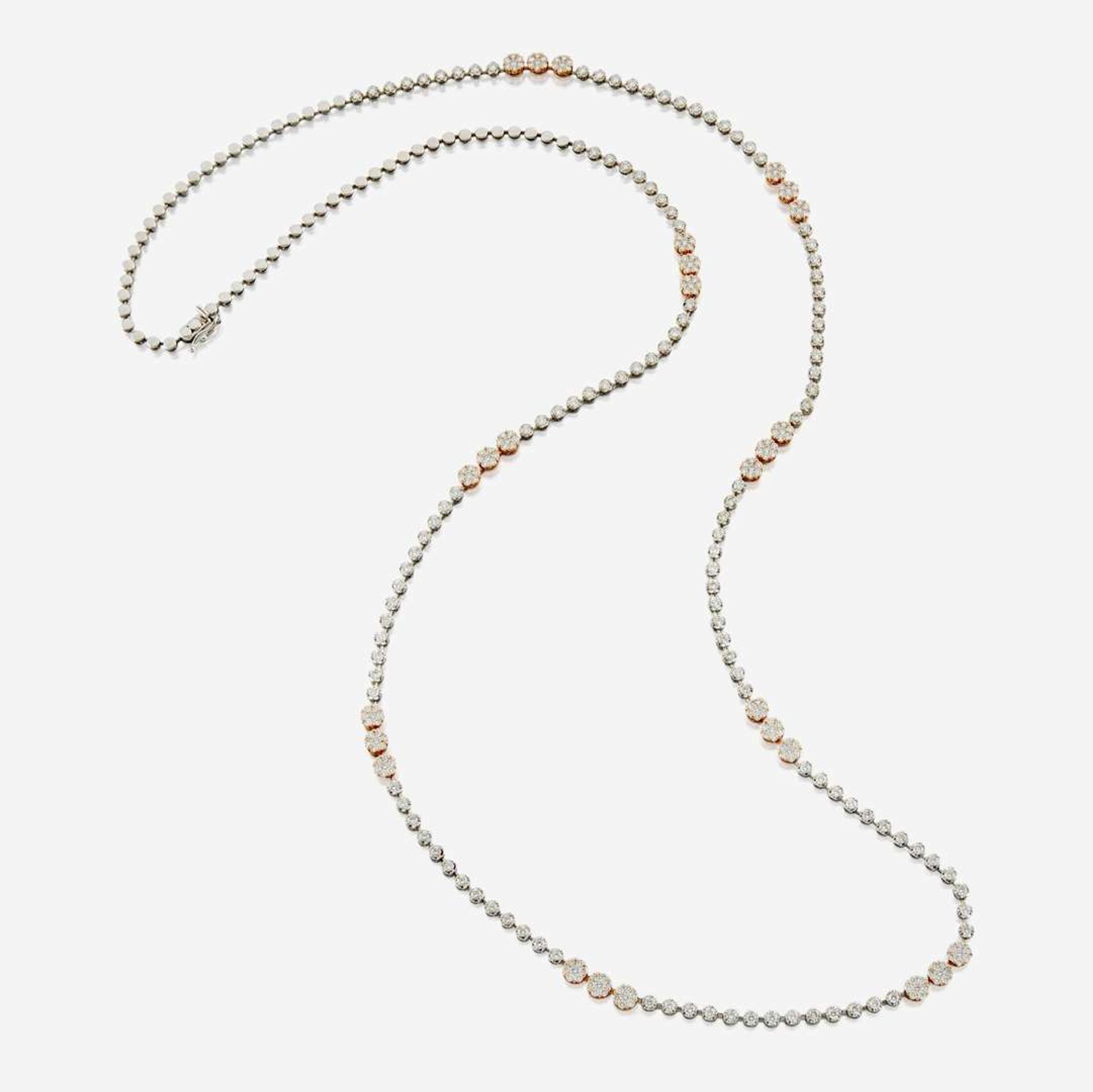 A diamond and bicolor gold necklace, Simon G