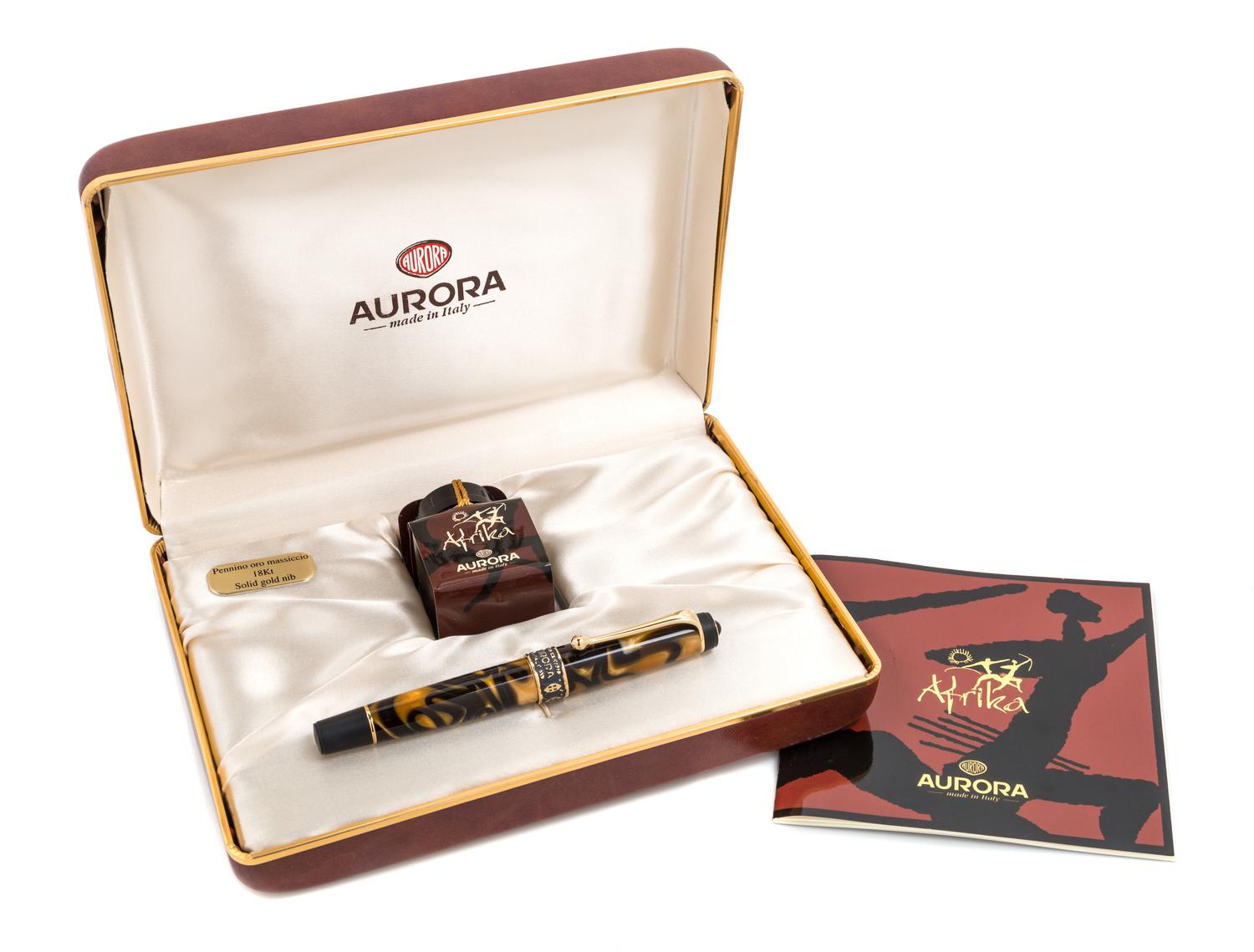 An Aurora Afrika Limited Edition Fountain Pen and Ink Set