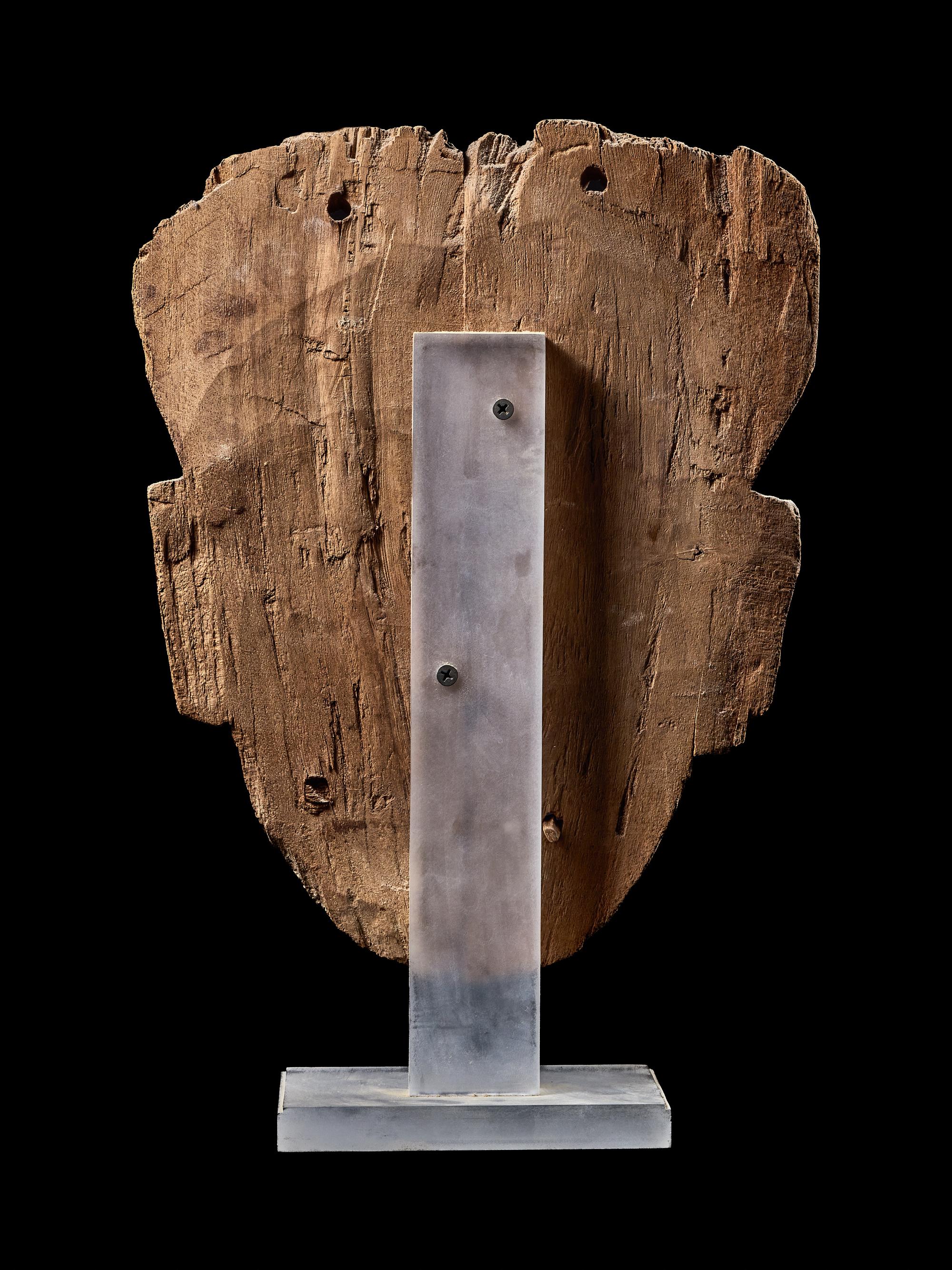 An Egyptian Painted Wood Mummy Mask