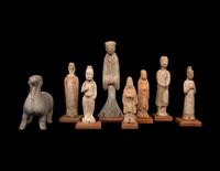 Eight Chinese Pottery Figures