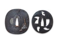 Two Japanese Iron Tsuba