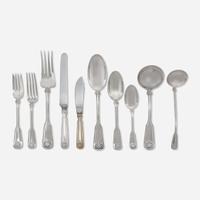 A sterling silver flatware service in the "Shell and Thread" pattern Tiffany & Co., New York, NY, 20th century