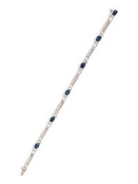 WHITE GOLD, SAPPHIRE AND DIAMOND BRACELET