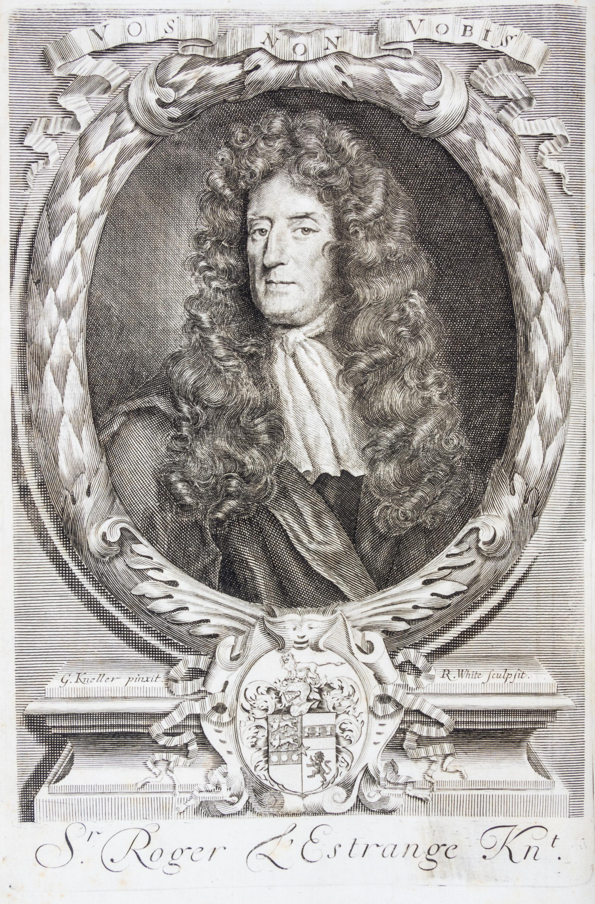 (AESOP) L'ESTRANGE, ROGER, SIR. Fables of Aesop. London, 1692.