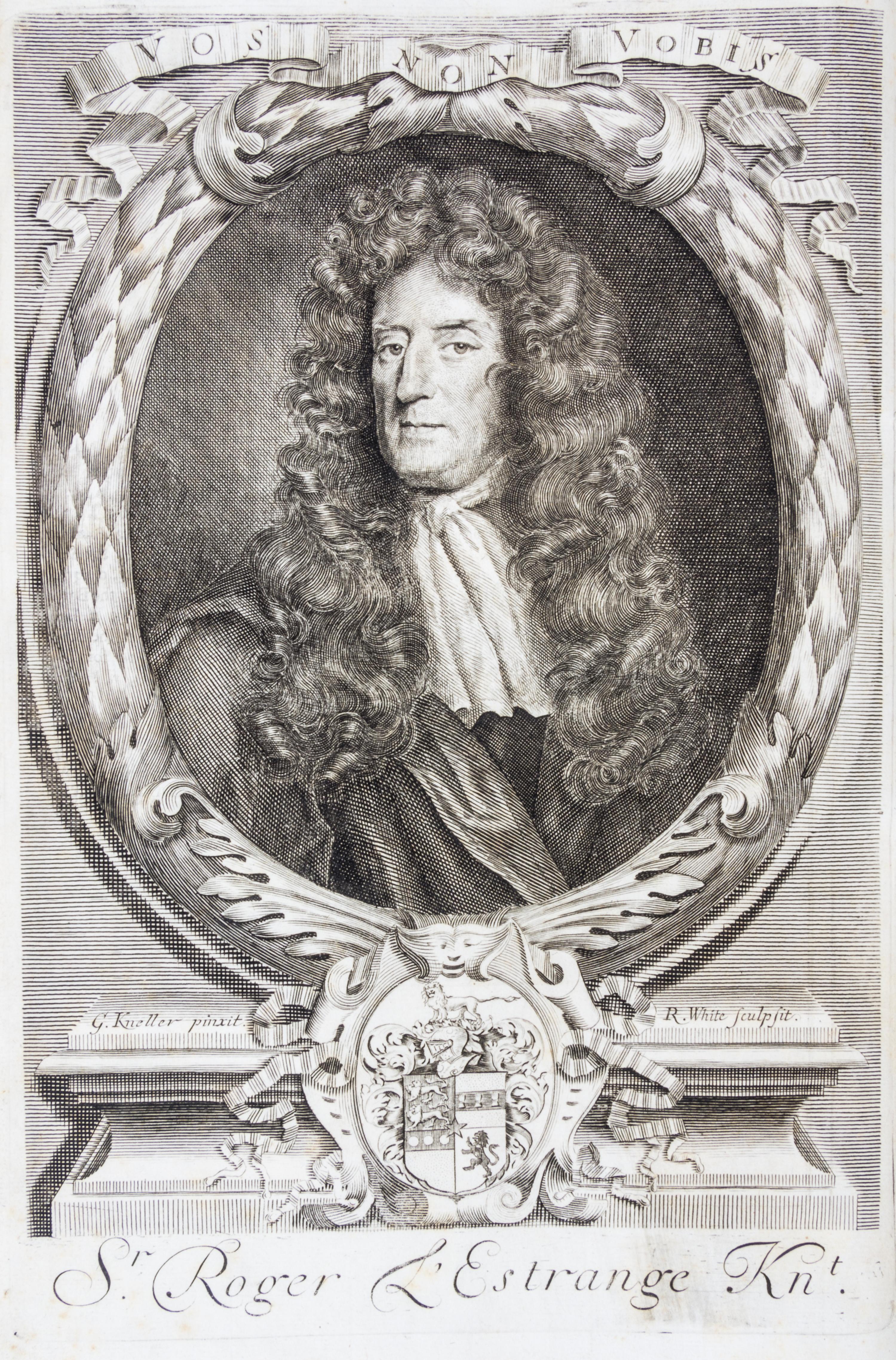 (AESOP) L'ESTRANGE, ROGER, SIR. Fables of Aesop. London, 1692.