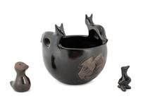 Blackware Pottery Bowl, PLUS