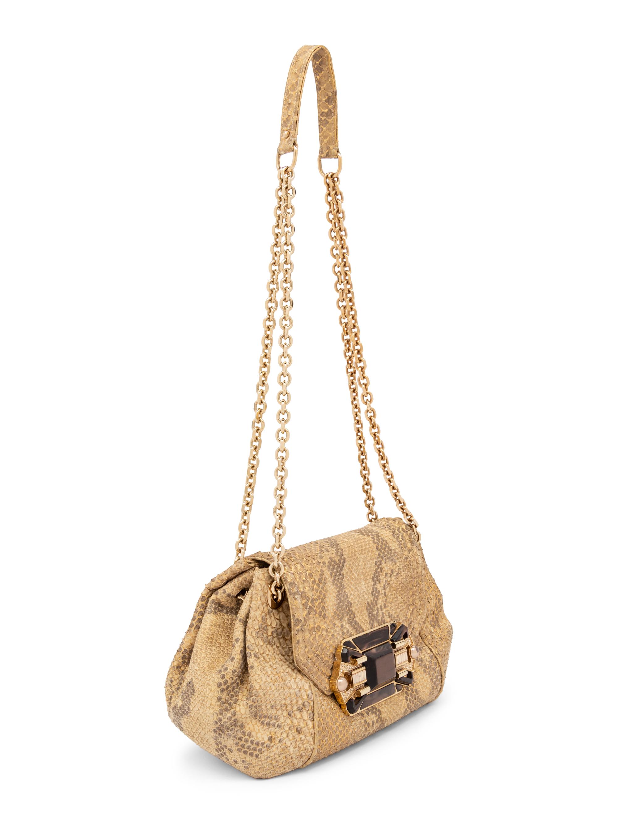 Judith Leiber Python Shoulder Bag