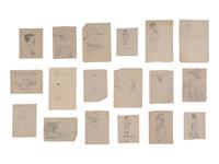 [WESTERN AMERICANA] -- [NATIVE AMERICANS]. Collection of sketches drawn and compiled by U.S. Army officer Charles A.H. McCauley while serving in various military posts, including Native American ledger art from the Los Piños Ute Indian Agency.