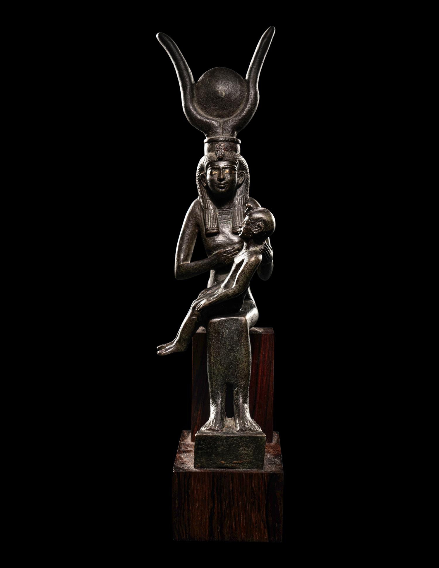 An Egyptian Bronze Isis and Horus