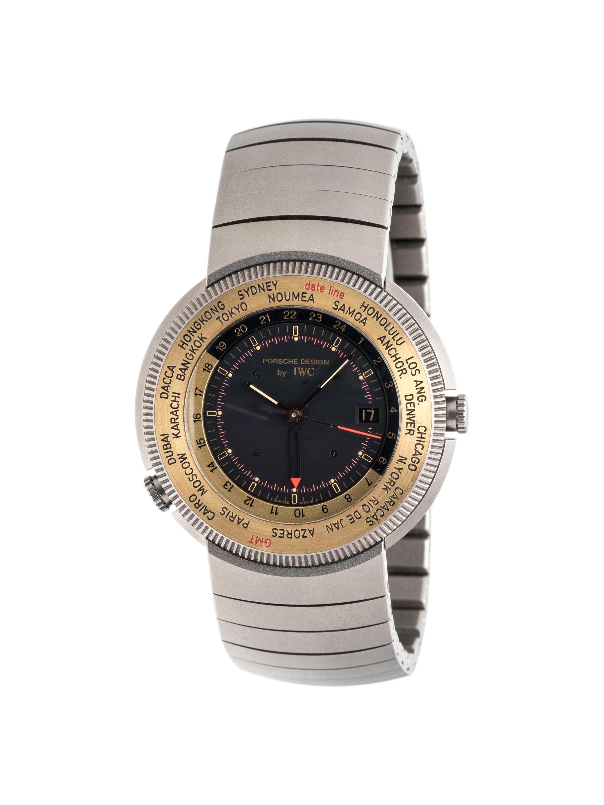 PORSCHE DESIGN BY IWC, TITANIUM REF. 3821/3822 'WORLD TIMER ALARM' WRISTWATCH