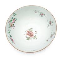 A Chinese Export Porcelain Punch Bowl