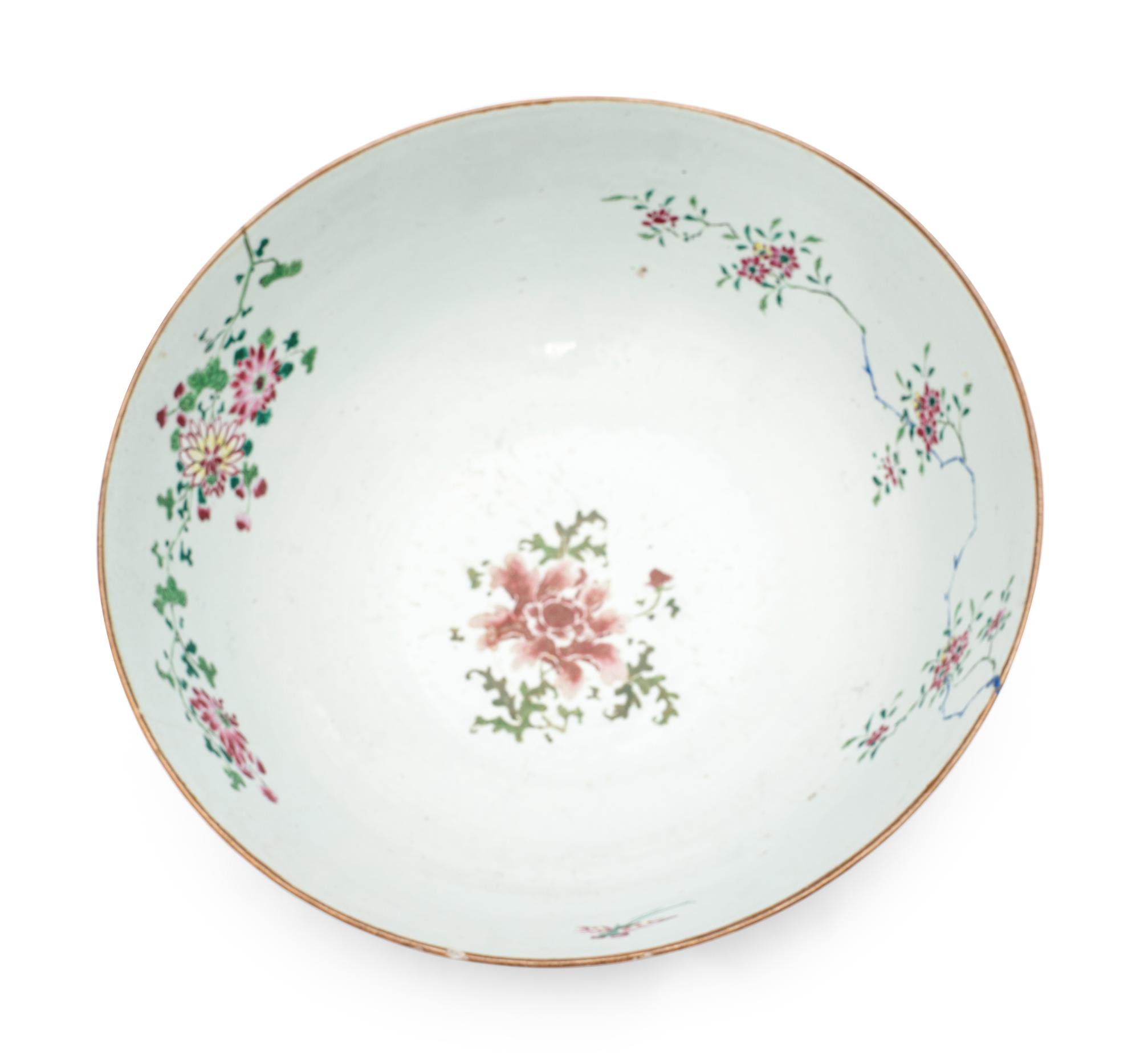 A Chinese Export Porcelain Punch Bowl
