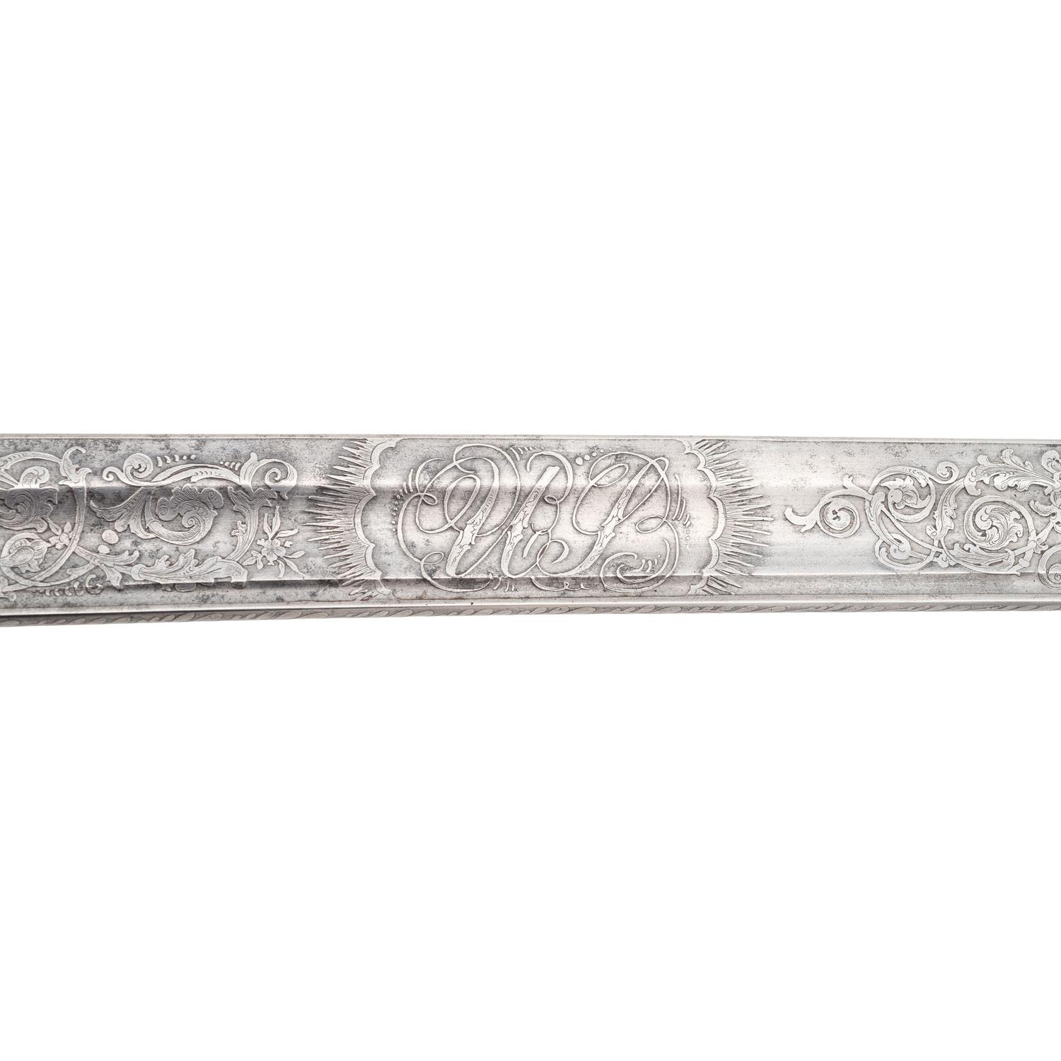 Combination French Hilt Schuyler, Hartley & Graham Officer's Sword Inscribed to Lt. Mason Rea 24th Mass. Infantry - KIA at Drewy's Bluff