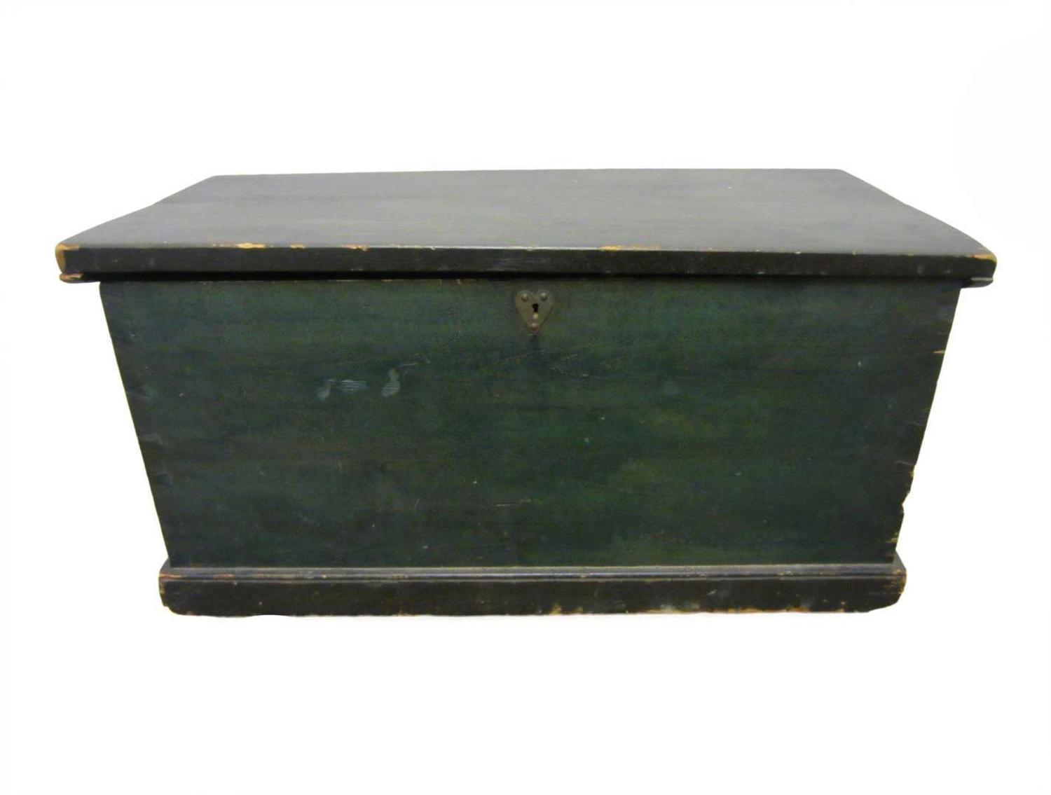 Green and black painted seaman's chest 19th century