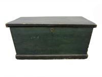 Green and black painted seaman's chest 19th century