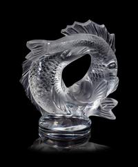 A Lalique Deux Poissons Sculpture