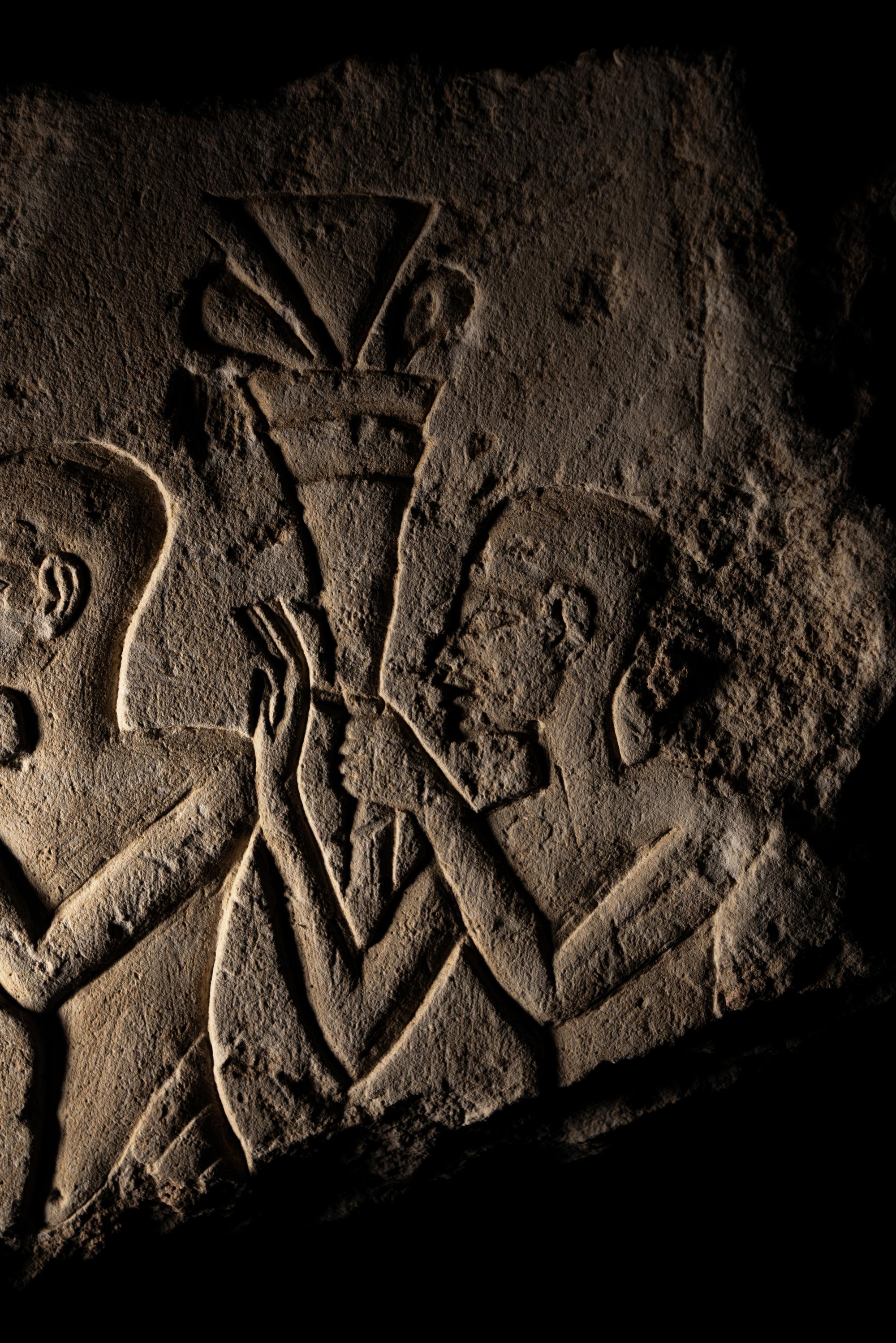 An Egyptian Limestone Relief Fragment