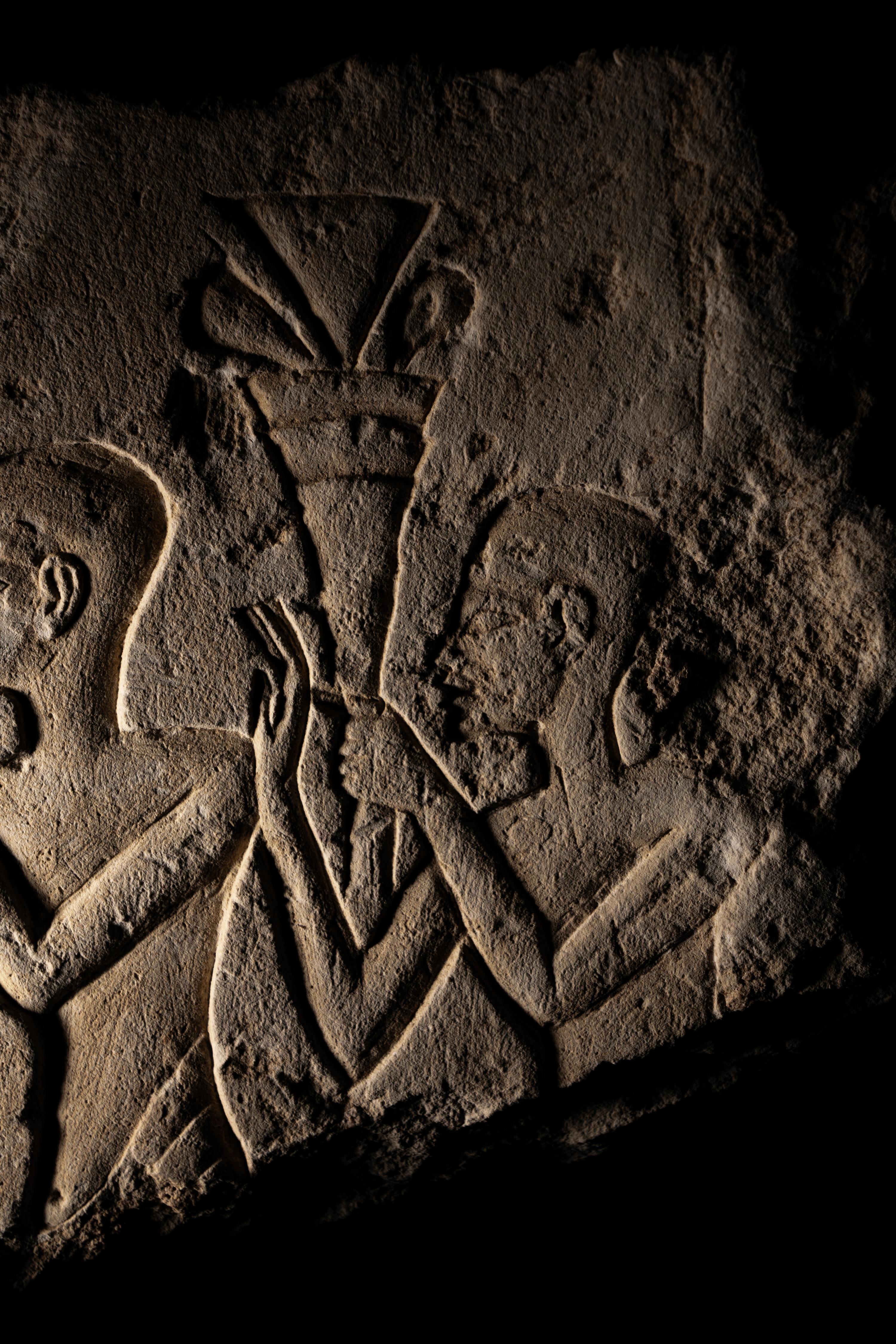 An Egyptian Limestone Relief Fragment