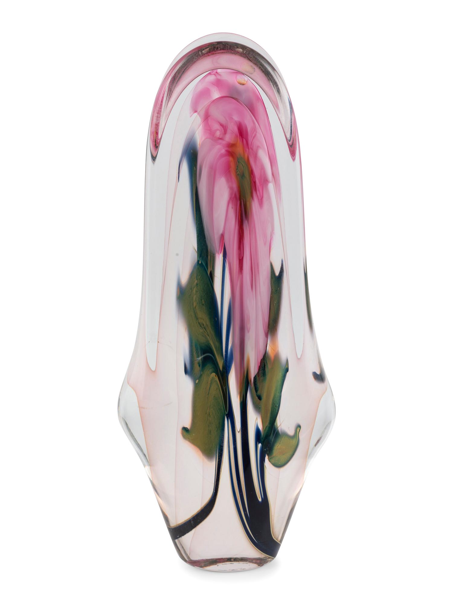 A Charles Lotton Flora Glass Vase