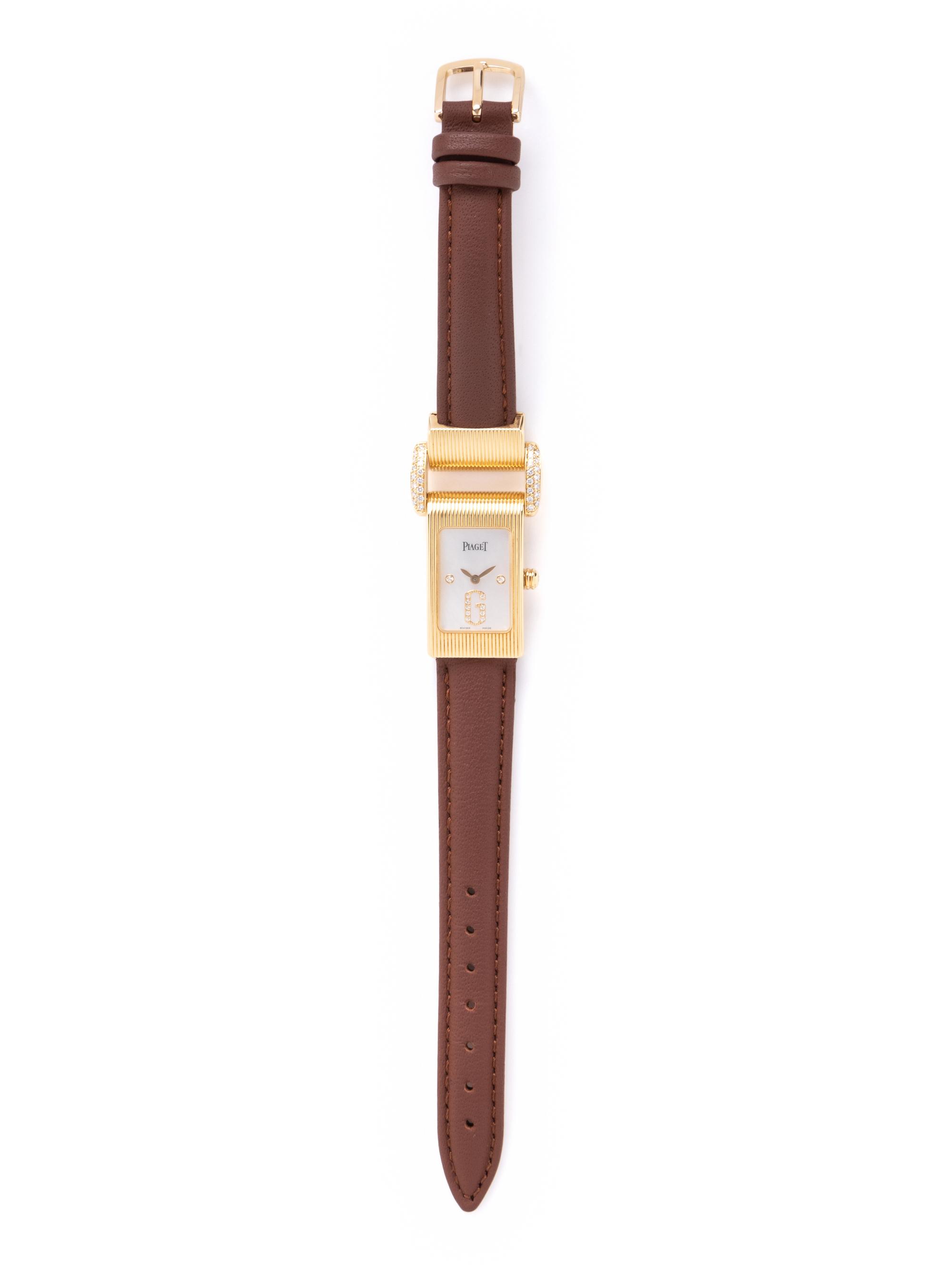 PIAGET, REF. 5322 18K YELLOW GOLD 'MISS PROTOCOLE' WRISTWATCH
