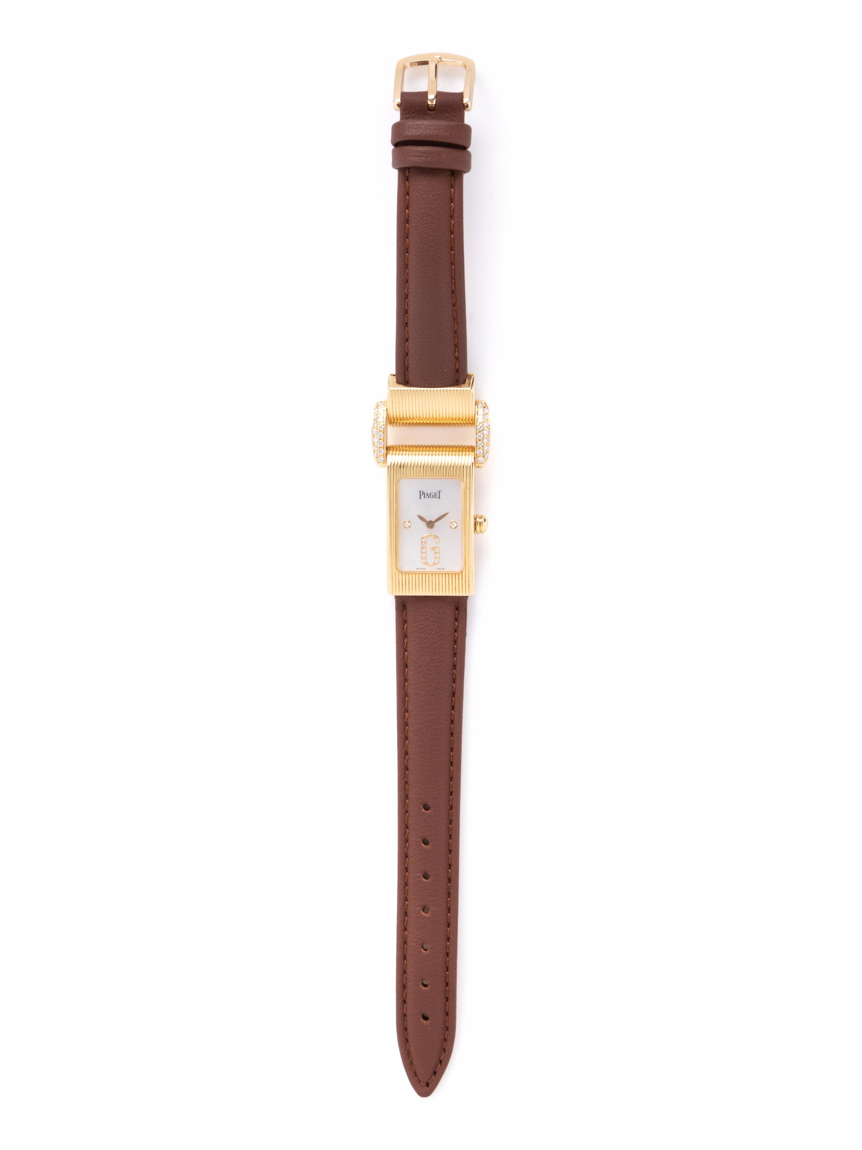 PIAGET, REF. 5322 18K YELLOW GOLD 'MISS PROTOCOLE' WRISTWATCH