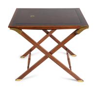 A George III Style Brass-Mounted Mahogany Coaching Table and Tray — EARLY 20TH CENTURY