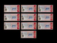 A Collection of Unopened 1979 Topps Baseball Card Three-Packs - Possible Ozzie Smith Rookie Cards (x10)