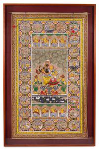 An East Indian Scroll Painting on Linen