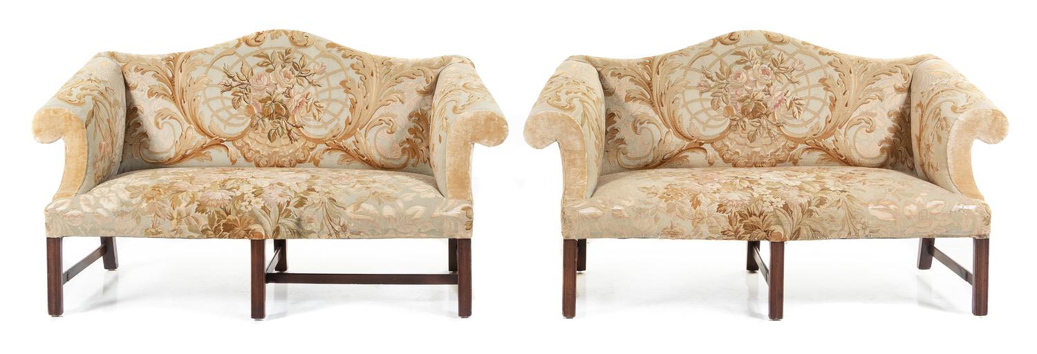 A Pair of George III Mahogany Diminutive Sofas