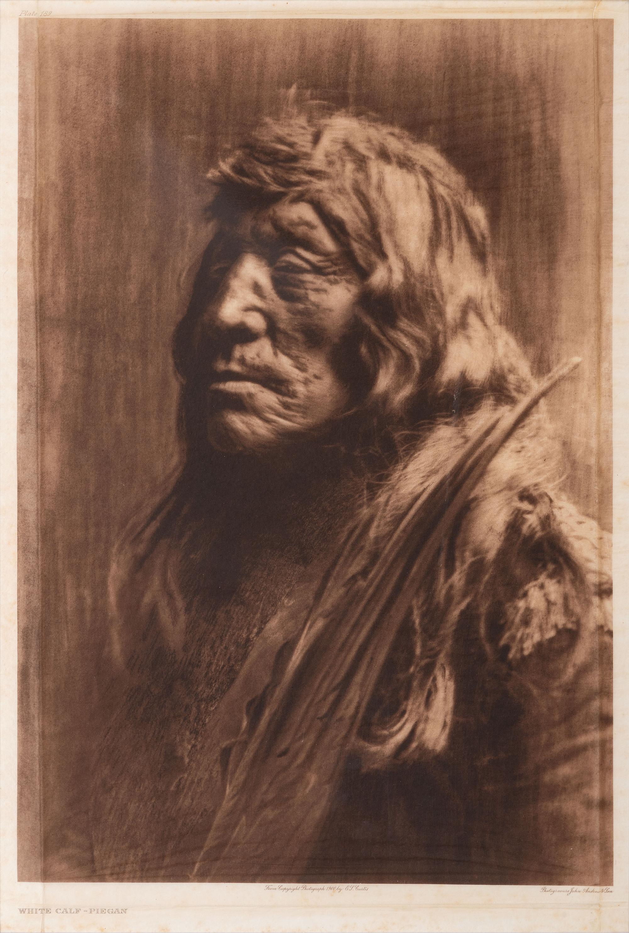CURTIS, Edward (1868-1952). White Calf - Piegan. Portfolio photogravure.