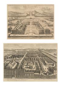Two English Engravings of Manors
