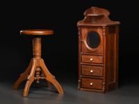 A Barbershop Cabinet and Stool