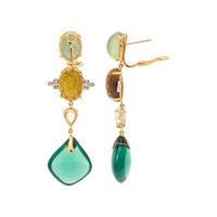 MULTIGEM AND DIAMOND EARCLIPS