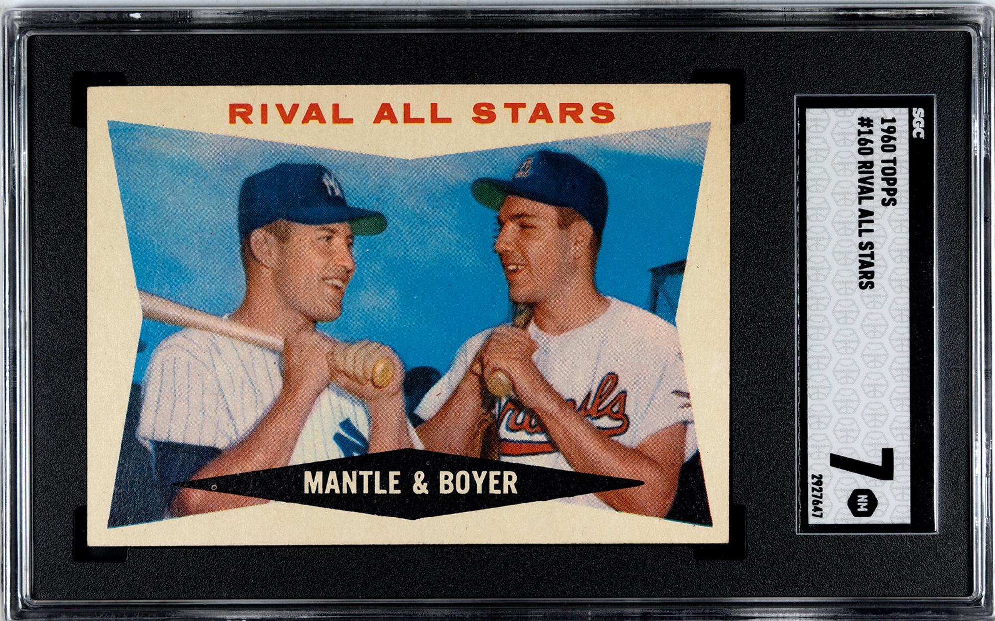 A 1960 Topps Rival All Stars Baseball Card No. 160 (SGC 7 NRMT)