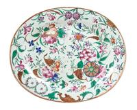 A Chinese Export Porcelain Platter, Width 14 1/8 inches.