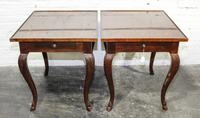 A Pair of Louis XV Style Side Tables. Height 26 1/4 x width 24 x depth 28 inches.