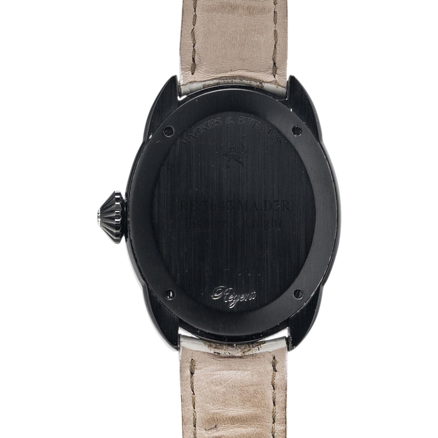 BACKES & STRAUSS, REF. 3643.MA 'REGENT DIAMOND KNIGHT' BLACK DIAMOND WATCH