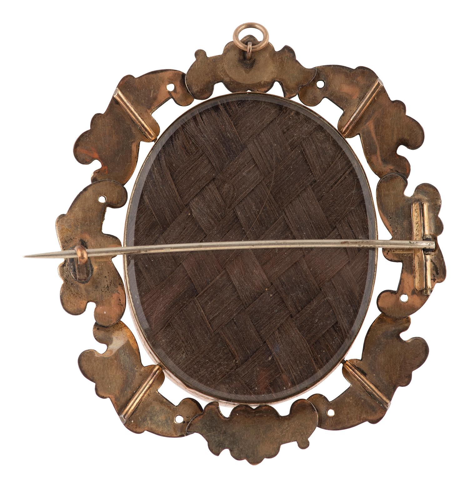 [EARLY PHOTOGRAPHY]. 3 pieces of Daguerreian jewelry.
