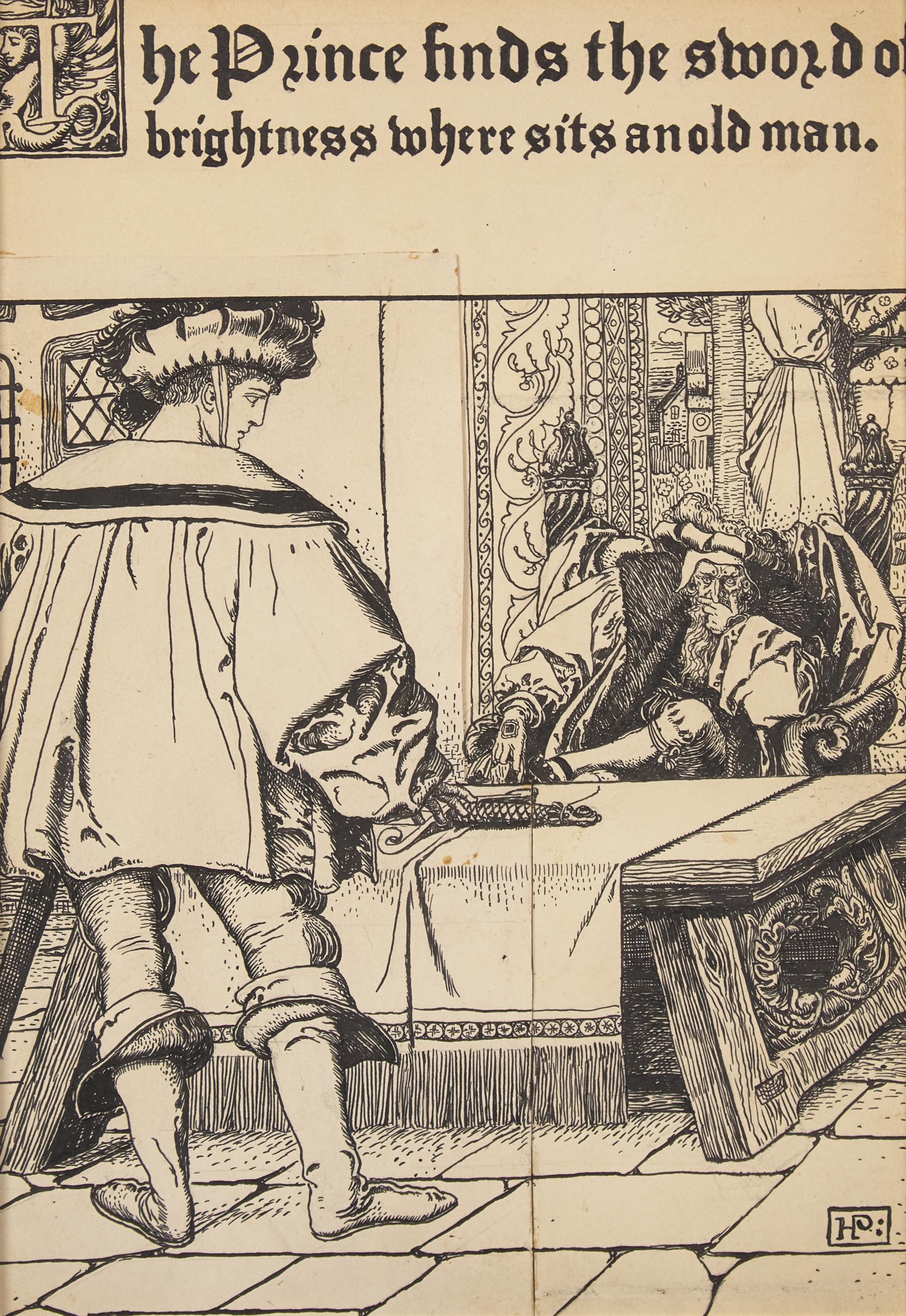 Howard Pyle (American, 1853-1911) — The Wonder Clock: The Prince Finds the Sword of Brightness , 1887