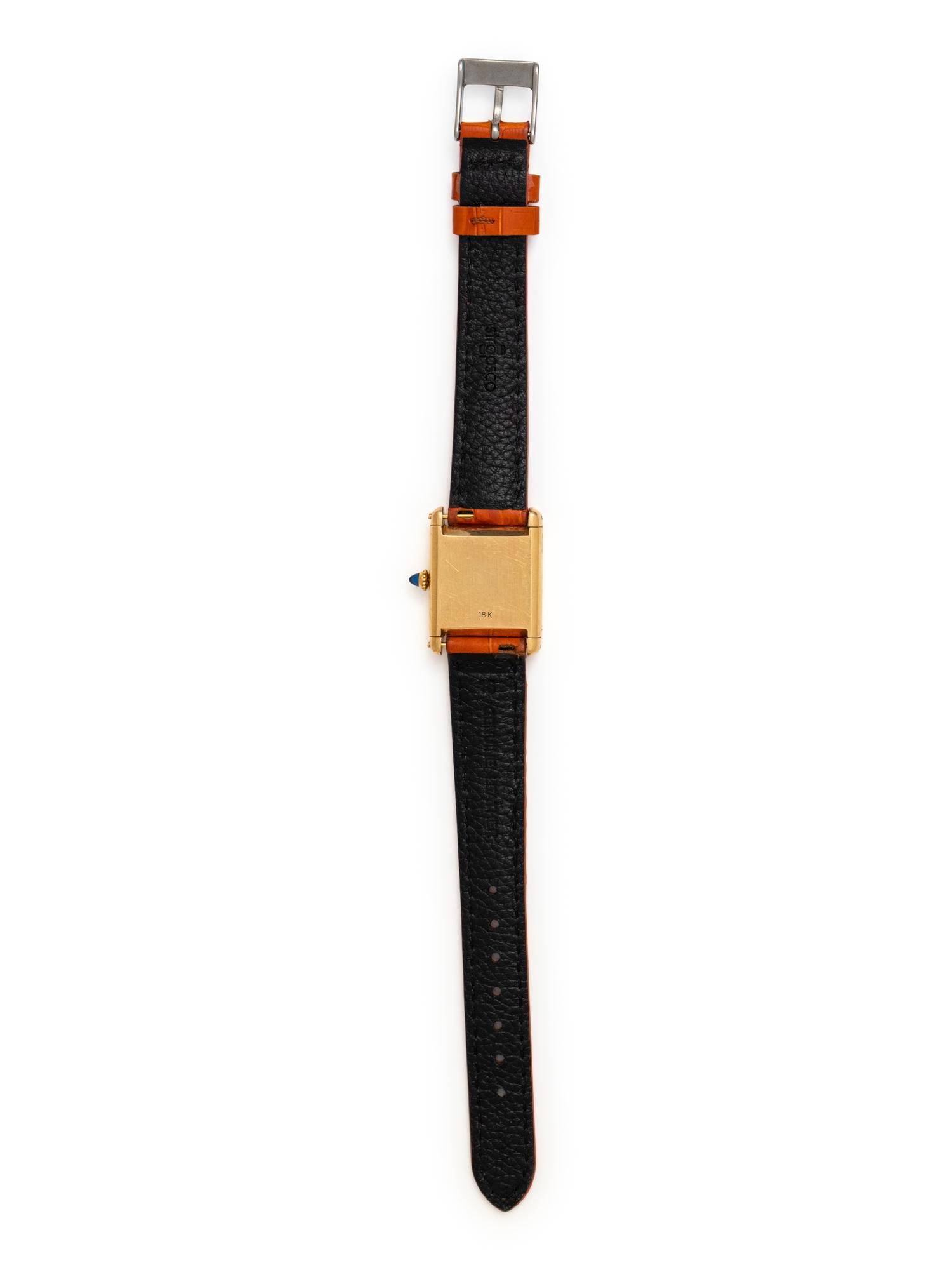 CARTIER, 18K YELLOW GOLD 'TANK' WRISTWATCH
