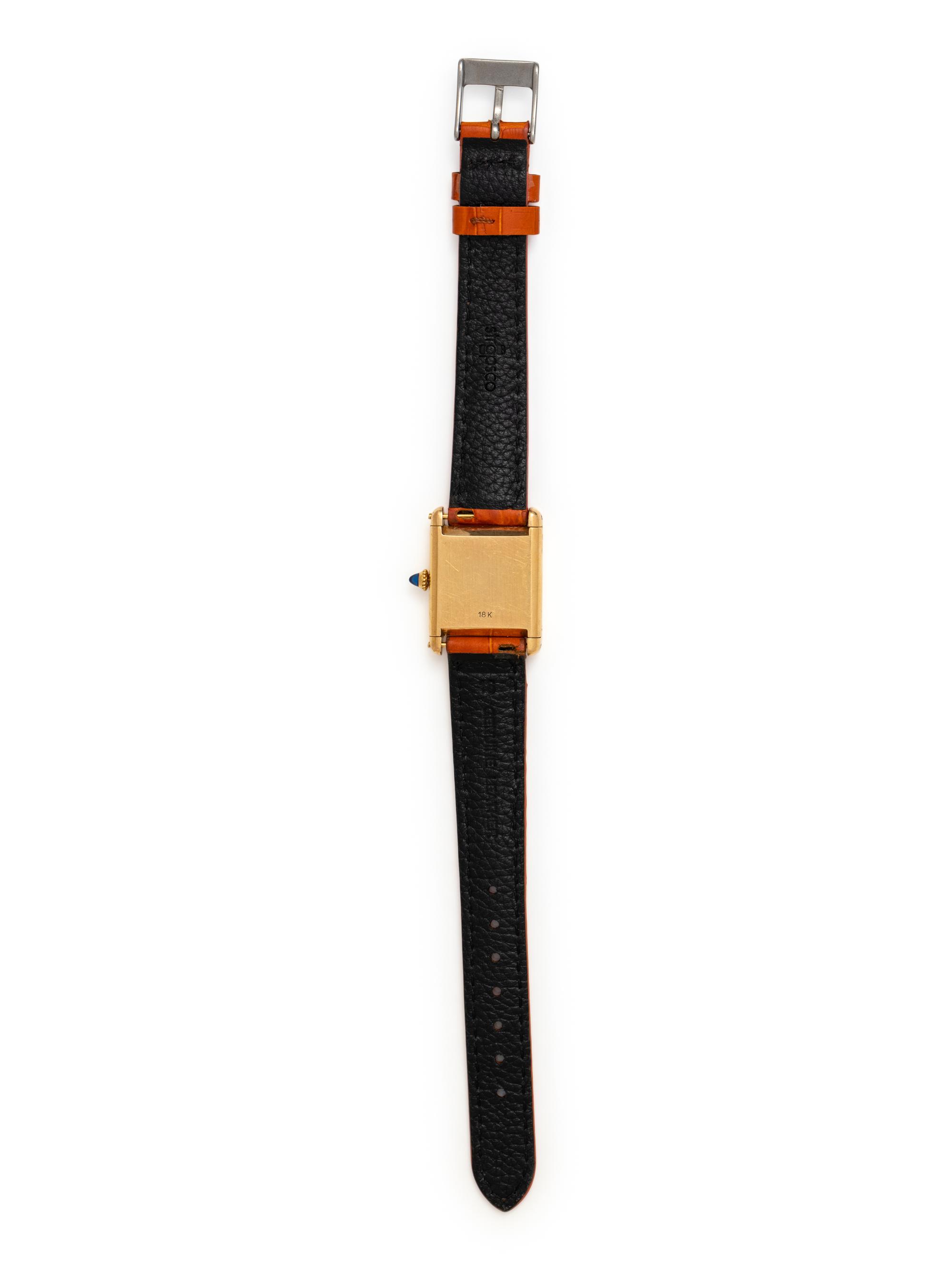 CARTIER, 18K YELLOW GOLD 'TANK' WRISTWATCH