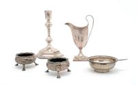 A Collection of English Silver Articles, London, Height of tallest 6 1/2 inches.