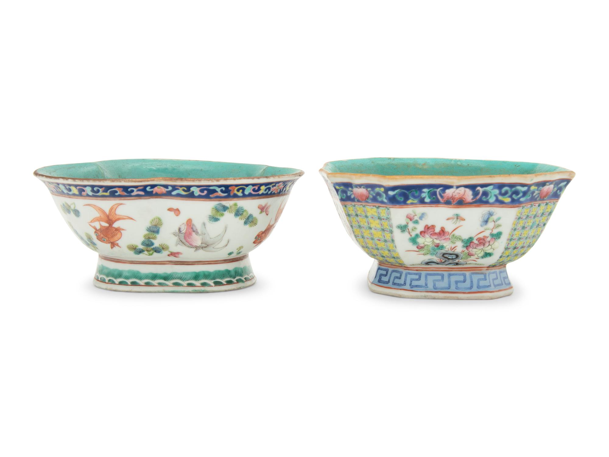 Two Chinese Famille Rose Porcelain Bowls