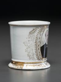 A Photographic Transfer Porcelain Shaving Mug Depicting Mexican Politician Coronel Miguel Ahumada