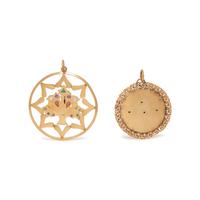 COLLECTION OF YELLOW GOLD AND MULTIGEM CHARMS
