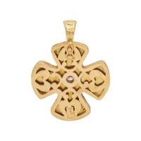KATY BRISCOE, YELLOW GOLD AND DIAMOND 'MARY CROSS' PENDANT