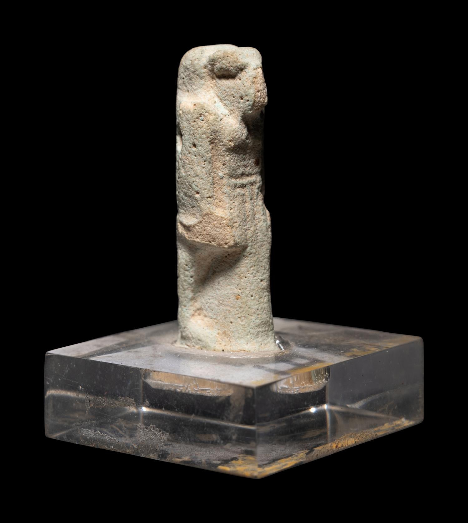 An Egyptian Faience Ushabti and a Faience Khnum